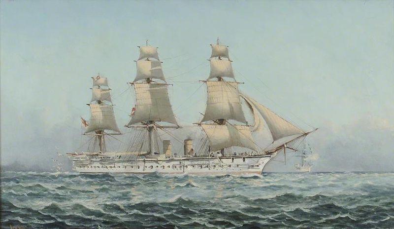 Henry J. Morgan HMS 'Boadicea' oil painting picture